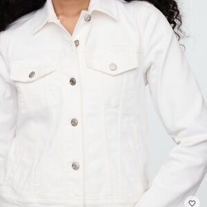 Gap TALL Icon Denim white jean jacket